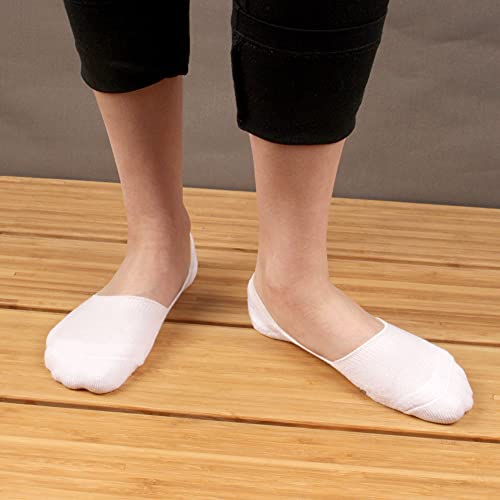 Image of Women's Rayon from Bamboo Fiber No Show Thin with Thick Comfort Sole Socks - 3 pairs