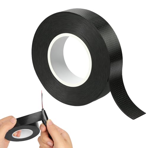 NUTKIT 1PC Self Amalgamating Tape 4.5mRubber Electrical Sealing-tape(Black)