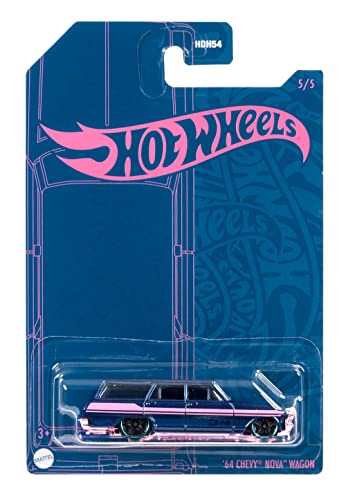 Hot Wheels Pearl and Chrome 64 Chevy Nova Wagon 2022 miniatura 4
