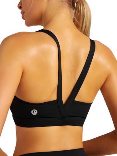 RUNNING GIRL Sports Bras for Women, Medium Support Molded Cup Sports Bras with Sewn in Pads Strappy Workout Yoga Bra4
