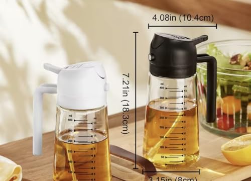 Olive Oil Spray Bottle Air Fryer 16oz - 2 in 1 Olive Oil Dispenser Bottle for Kitchen Accessories - Kitchen Gadgets, For Air Fryer - Image 6
