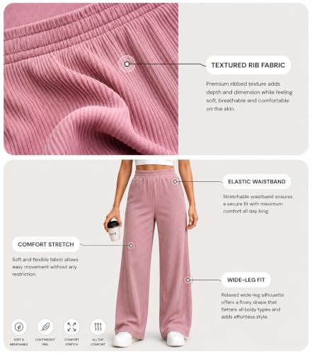 Image of Prenuem Women's High Waist Flared Korean Trousers, Trendy Casual Wear for Daily & Travel Use (Available in Plus Size)