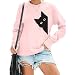 Lytiarul Cat Sweatshirts for Women Graphic Print Sweatshirt Funny Long Sleeve Shirt Cute Pullover Lightweight Hoodie Tops(Pink,L)