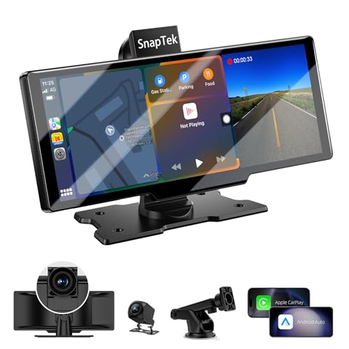 Écran CarPlay portable pour voiture avec écran tactile HD et connectivité sans fil