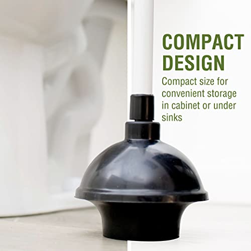 Image of LDR 512 3310A Toliet Handle Double Thrust Rubber Force Cup Removes Clogs for Bathrooms, Kitchens, Baths, Showers, Powerful Commercial and Residential, Plastic Flange Plunger (Pack of 12)