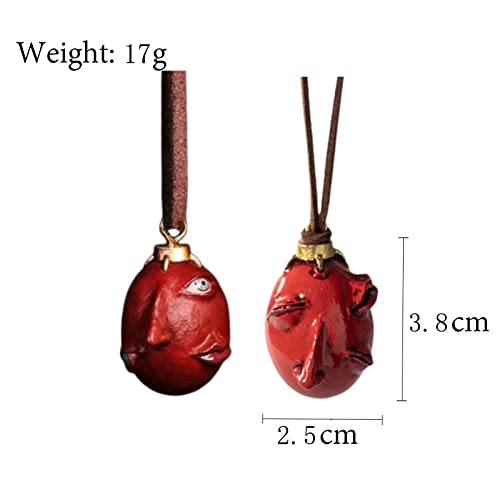 Mullike The Egg Of The King Cosplay Pendant Necklace Behelit Haou No Tamago Necklace for Men Jewelry Set Gift for Fan (2Pcs Egg Necklaces)2