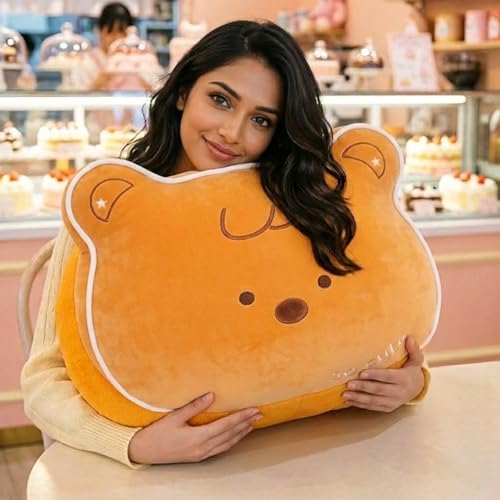 Image of Charming Pink Stuffed Pillow, Cozy Lounging Accessory for Kids, Decorative Room Plushie for Teens