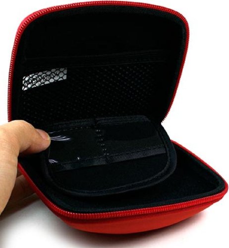 Kroo Nylon Case For 3.5-Inch Tomtom Gps (Red) #TOP1