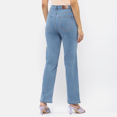 Image of Madame Solid Wide Leg Jeans