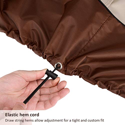 Bestalent Patio Furniture Covers Waterproof For Table ,Round Outdoor Table And Chair Set Covers 94" Diax23 H,Brown #TOP3