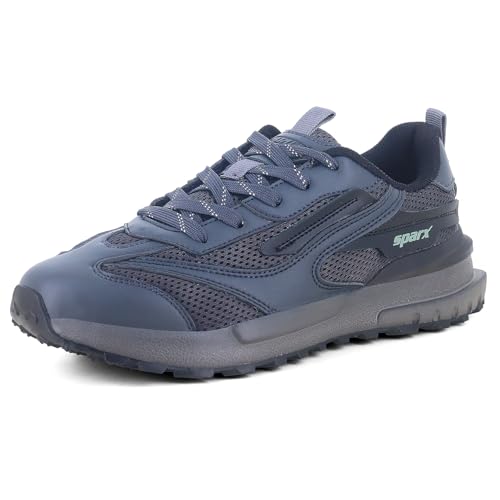 Image of SPARX Sports Running Shoes for Men - Lightweight Breathable Lace-Up Athletic Shoes with Cushioned Comfort, Shock Absorption, Durable Grip, Flexible Sole & Everyday Walking Performance