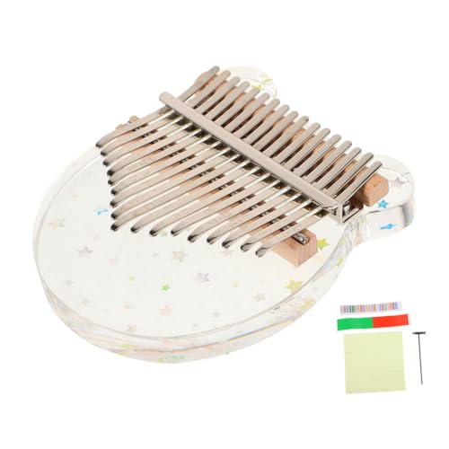 SUPVOX Starry Bear Shape 17-key Kalimba Portable Acrylic Thumb Piano Ideal for Music Lovers Camp Home