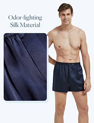 Mommesilk Men Silk Boxer 100 Silk Pajama Shorts for Sleeping Real Mulberry Silk Sleep Pants Soft Mens Royal Silk Underwear3