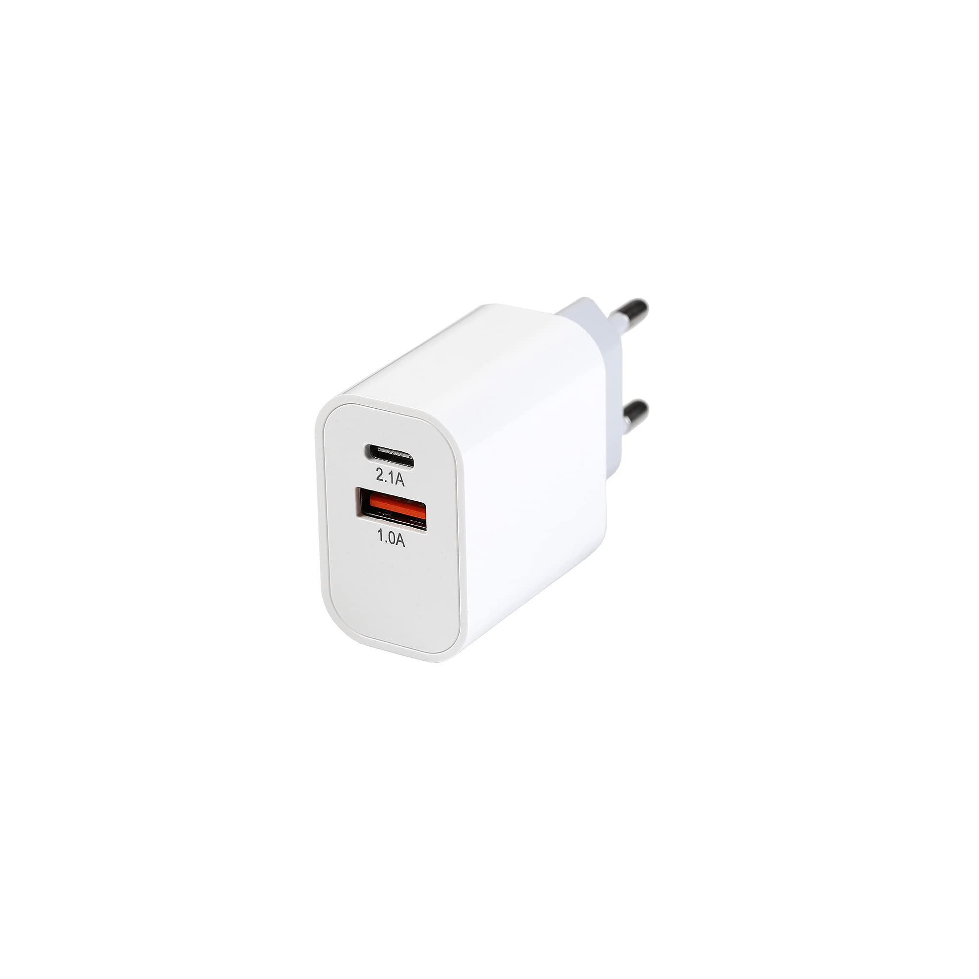 MUTTO Caricabatterie USB C Da 10W Con 2 Porte - Adattatore A Muro + Cavo Multi 3 In 1 (USB-C, Micro USB, Lightning) - Kit Di Ricarica Universale Per Smartphone E Tablet - 3