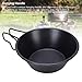 RiToEasysports Camping Bowls, 310ml Portable Stainless Steel Bowl with Anti Stick Coating and Hanging Handle, for Outdoor Camping and Picnics