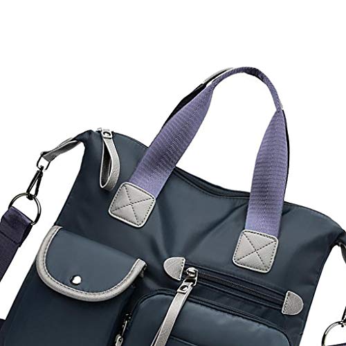 #N/A Bolsa Feminina De Nylon Resistente à água Mensageiro Em Cruz Bolsa De Ombro - Azul
