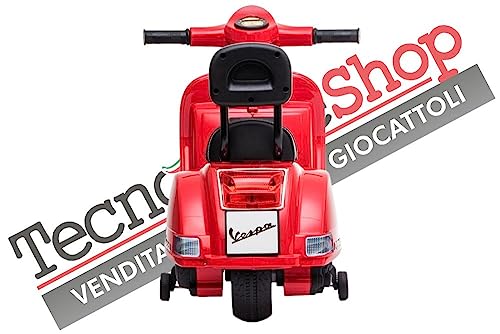 Moto Elettrica per Bambini Piaggio Mini Vespa Small PX 6V - Mp3 - USB - Suoni - Luci Led (Rosso) - 5