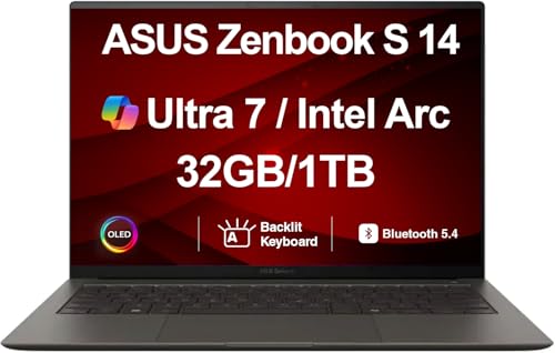 ASUS Zenbook S 14 AI PC Laptop 14.0
