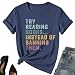 Read Shirt Women - Book Lovers Tee Tops Reading Quote Short Sleeve for Librarian Teacher Tee
