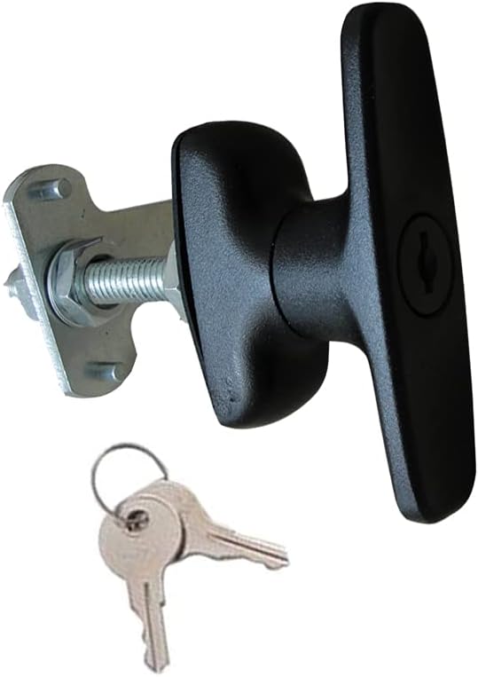 2PCS T-Handle Lock Latch Shed Door T-Handle Lock kit for Truck Cabinet Garage Door Lock Camper Shell Locks and Keys