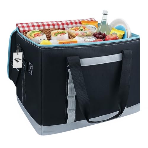 TWB Treehouse Insulated Soft-Sided Cooler Bag 25L Camping Essential 3-Layer Storage Bag Cooler Cold Up to 12 Hours Adjustable Padded Strap for Travel Beach Picnic Camping Outdoor Activities