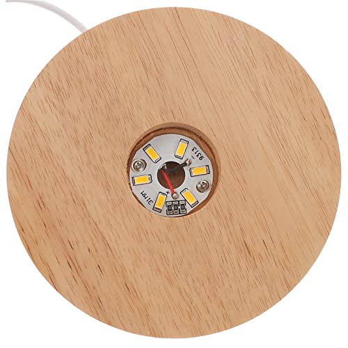 Socle Lumineux LED pour Affichage de Cristal Base de Lampe USB Rechargeable avec Éclairage Chaud pour et Objets Transparents