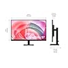 Samsung Monitor ViewFinity S7 (S27D702), Flat, 27'', 3840x2160 (UHD 4K), HDR10, 60Hz, 5ms, HDMI, Display Port, Ingresso Audio, PIP, PBP, Easy Setup Stand #1