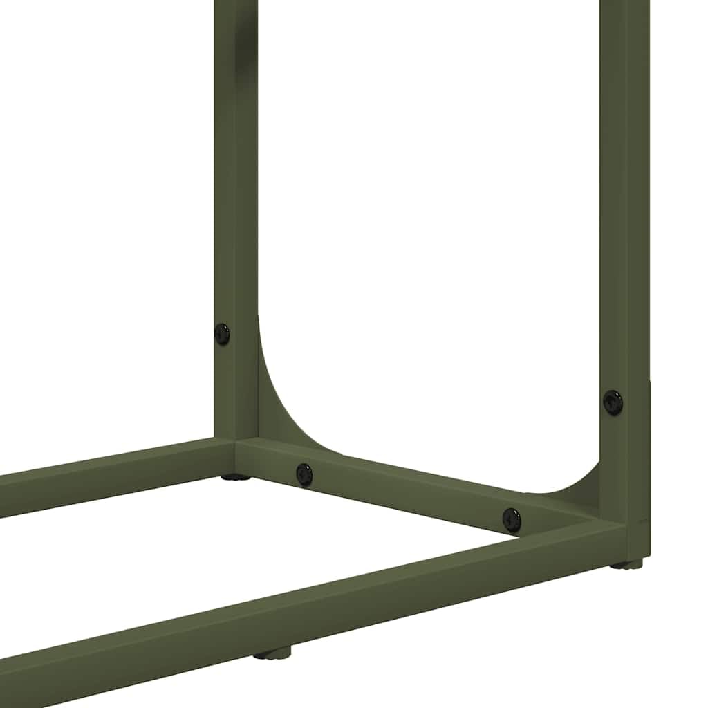 vidaXL Leñero Verde Oliva 60x25x100 cm Acero Laminado en frío