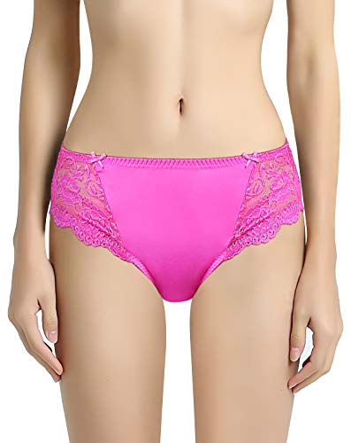 Culotte elastique microfibre anti-irritation grand confort motif floral rose XL