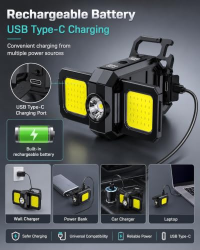 Image of Mini Rechargeable Keychain Light,Emergency Flash Light, High Lumen Super Bright LED Mini Torch Light, Portable COB Light with Magnet,Bottle Opener for Dog Walking,Car Repair,Emergency,Camping