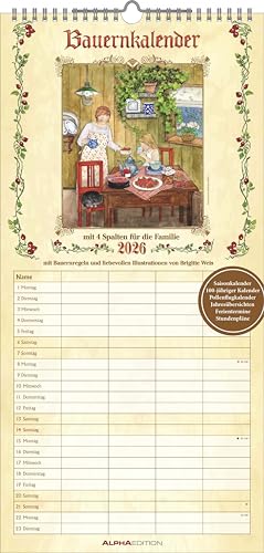 Farmer's Calendar Family Planner - 4 Columns