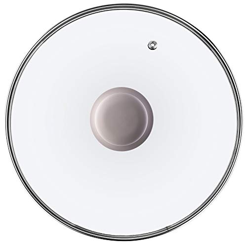 KADAX Glass Lid with Silicone Handle, Heat Resistant Lid for Pots and Saucepans Durable Lid with Steam Vent - Image 4