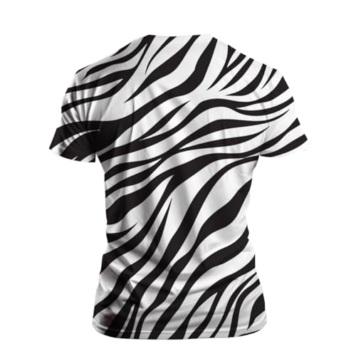 Funny Zebra Graphic T-Shirt Novelty Short Sleeve Crewneck Shirt2