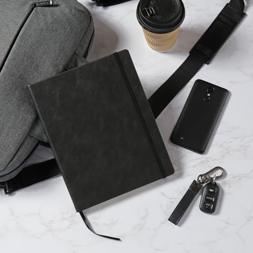 Cuaderno de escritura rayado Oxford 192 páginas y tapa dura negra para diario de escritor 7