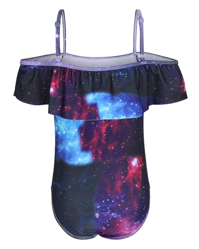 Image of Girls One Piece Swimsuits Off Shoulder Bathing Suit for Kids Hawaiian Swimwear 3-16 Years