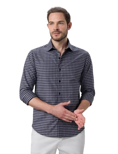 Image of Symbol Premium Men's Checkered Casual Shirt - Regular Fit | Full Sleeve | Pure Cotton (Available in Plus Sizes)