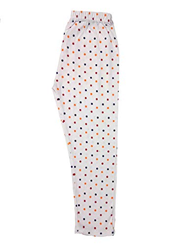 Image of IndiWeaves Girls Printed Cotton Capri Pants for Summer (Magenta,White1, 12-14 Years) Pack of 2