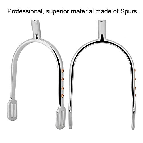 HEEPDD Esporas femininas, liga de zinco cromada ou revestimento de cobre, tiras amarelas com decoraç