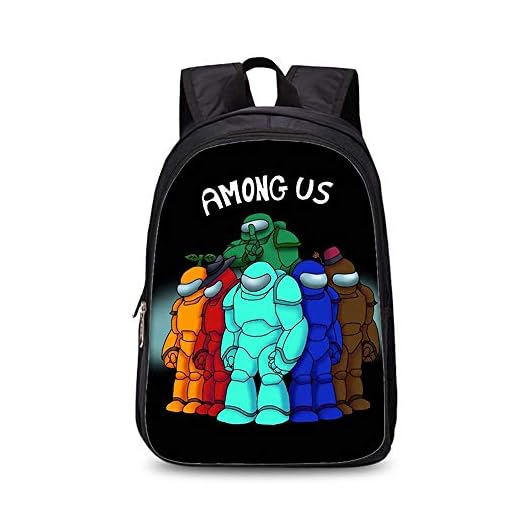 MHLYY Mochila Among us Escolar, Juego Among Us Bolsas Escolares de Impresión 3D Bolsa, Bolso de Bolsillo Oxford de Moda Impermeable para Estudiante Primaria