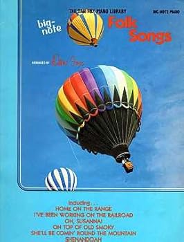 Paperback Big Note Folk Songs (The Dan Fox Piano Library) Book