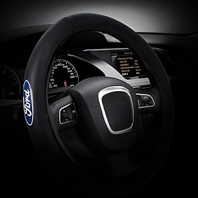 Plasticolor 006743R01 Ford Genuine Leather Steering Wheel Cover
