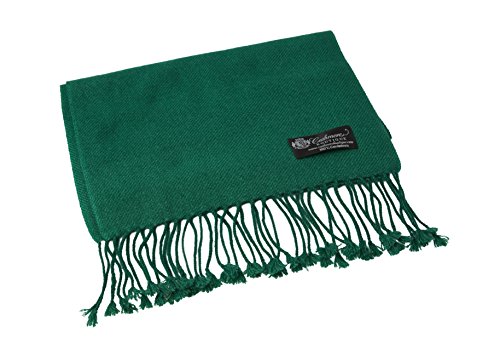 Cashmere Boutique: 100% Pure Cashmere Scarf with Tassels (25 Colors, Size: 12" x 60")2
