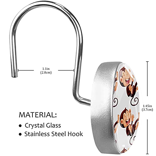 Crochets de douche singe pour fixer solidement votre rideau de bain