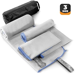 Microfiber Travel Towel 3 Sizes in 1 Pack, Quick Drying Towel, Quick