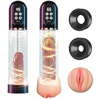 HIVEFUN Penispumpe Sex Spielzeug für die Männer Penisvergrößerung, Elektrische Penis Pumpe Vakuumpumpe Masturbieren für Männer mit 3 Saugstufen 3 Trainingsmod, Manueller Modus Wasserdicht Masturbator