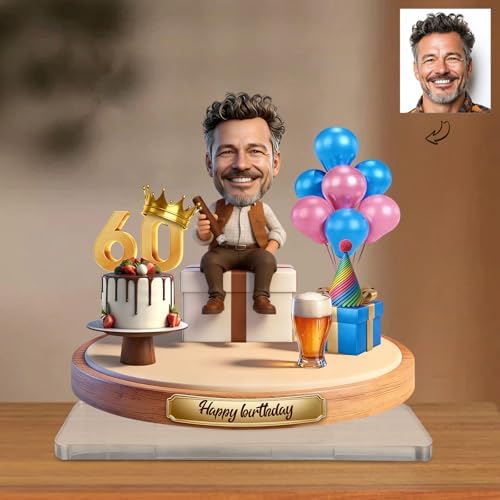 Figurita de cumpleaños Personalizada con Dibujo Animado, Adorno d...