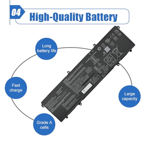 Image of 70Wh C31N2105 Laptop Battery Replacement for ASUS VivoBook 14X OLED X1403ZA VivoBook S 16X M5602QA S5602ZA S1503QA S3502ZA S5402ZA S5602ZA K6602HE M6500QF F1603ZA Series 0B200-04140000 11.61V 5895mAh
