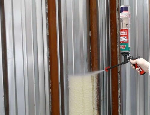 kfix Thermcoat Spray Foam Insulation Kit (40 Board Feet) - Wall & Attic Insulation Foam Spray, Polyurethane Expanding Foam, Closed Cell Spray Foam Insulation Kit, Gun&Cleaner Included | 2 Pack Set