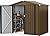 DWVO 6x4ft Outdoor Storage Shed, Lockable Metal Tool Storage Sheds, Waterproof Garden Sheds with Vents for Backyard, Patio, Garage, Lawn, Brown