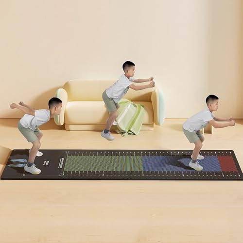 Esterilla Fitness Comprobador de Salto Doméstico para Medición de Salto de Longitud, Colchoneta de Práctica de Salto de Longitud de 200/300 cm, Dispositivo de Medición de Salto Antideslizante(Kids)